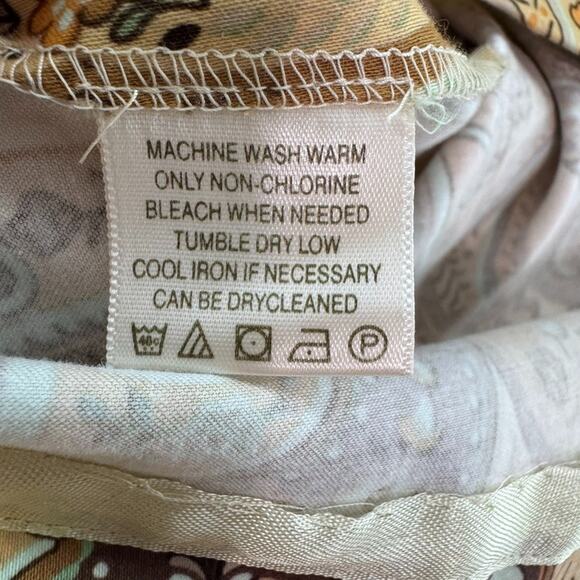 Tommy Bahama Dress Womens 12 Brown Zanzi Paisley Sheath Knee Lenght Scoop Neck - Picture 14 of 14